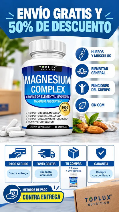 Toplux Magnesium Complex 8 en 1 | Complejo de Magnesio