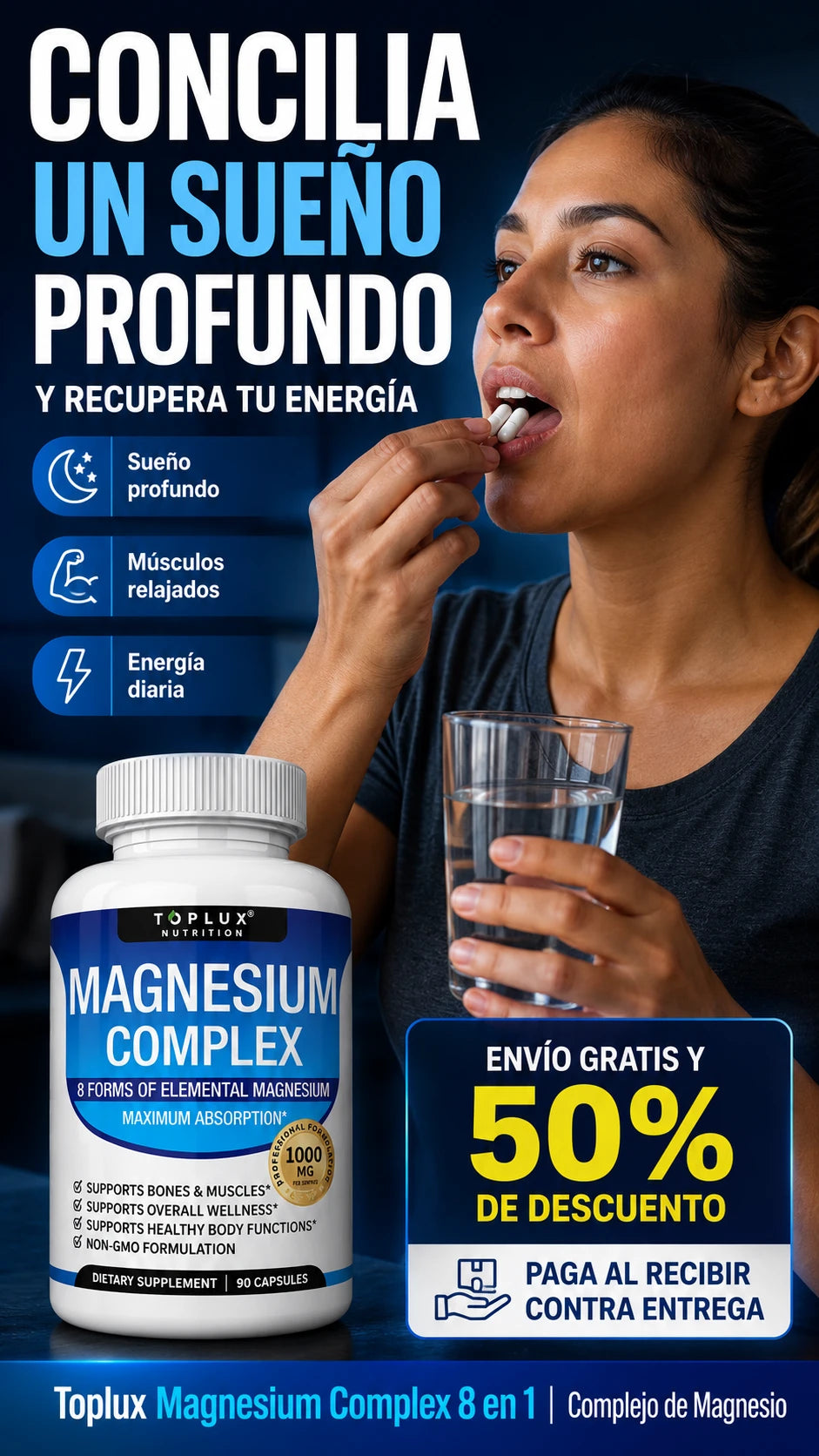 Toplux Magnesium Complex 8 en 1 | Complejo de Magnesio