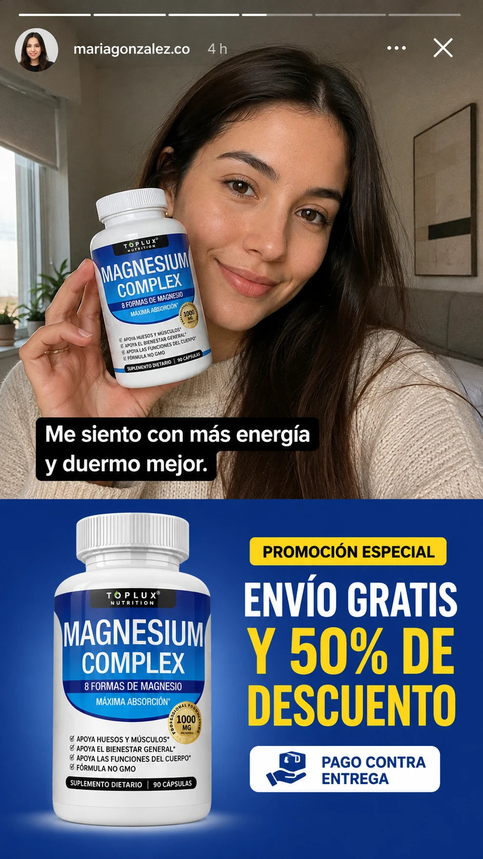 Toplux Magnesium Complex 8 en 1 | Complejo de Magnesio