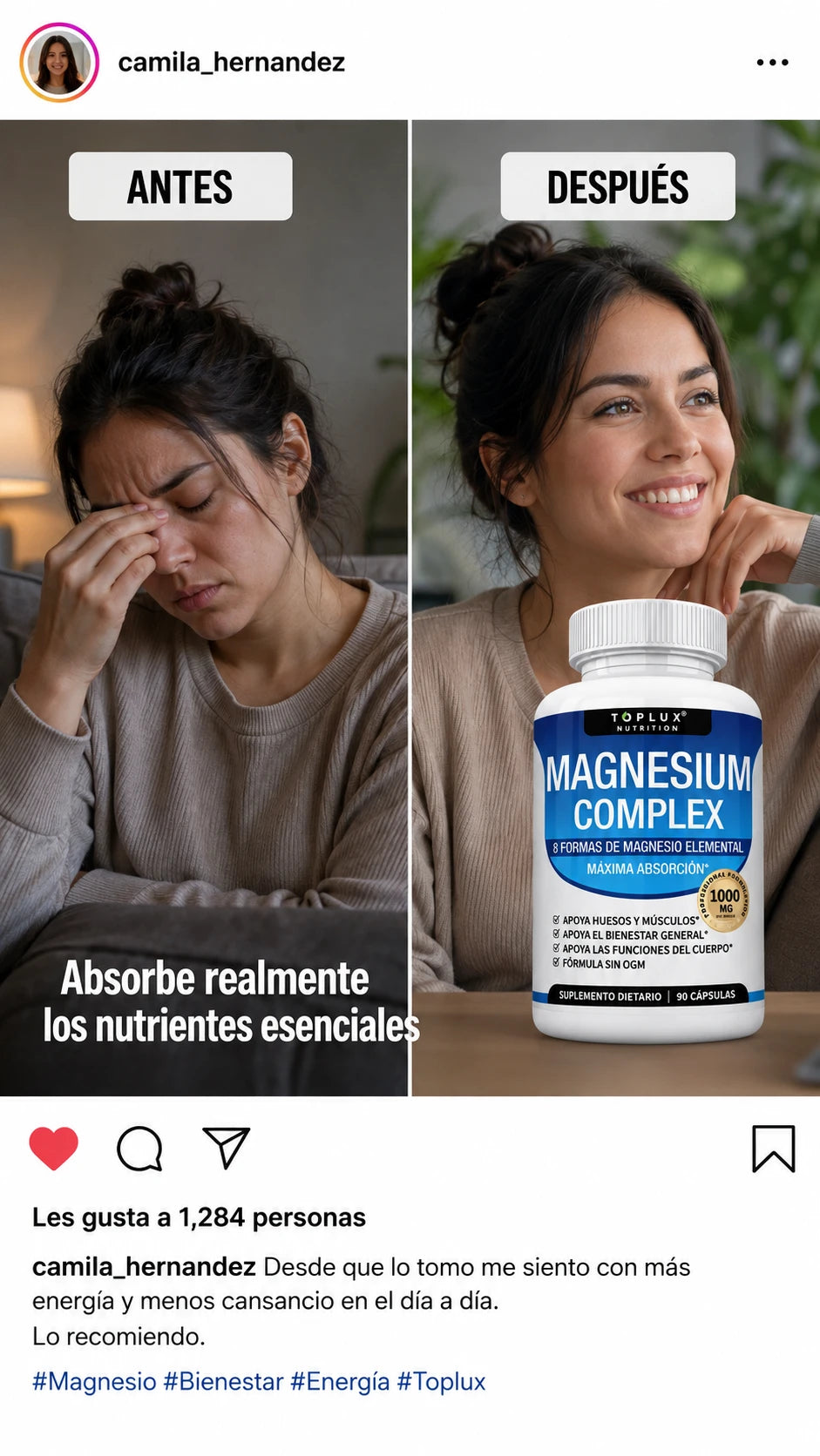 Toplux Magnesium Complex 8 en 1 | Complejo de Magnesio