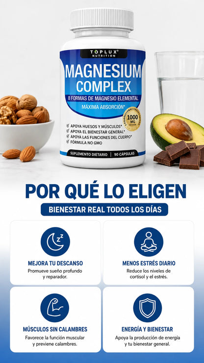 Toplux Magnesium Complex 8 en 1 | Complejo de Magnesio